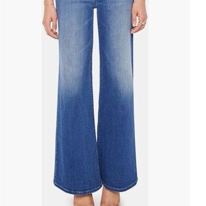 MOTHER Mid-Blue High-Rise Wide Leg Jeans